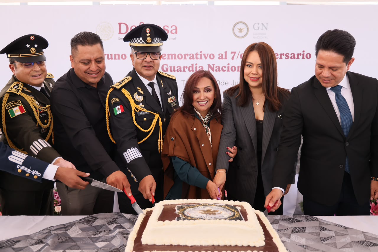 Reconoce gobernadora a la Guardia Nacional en su séptimo aniversario por fortalecer la paz en Tlaxcala
